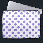 Periwinkle polka dots laptop sleeve<br><div class="desc">Periwinkle polka dots on white background</div>