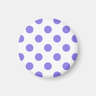 Periwinkle polka dots magnet