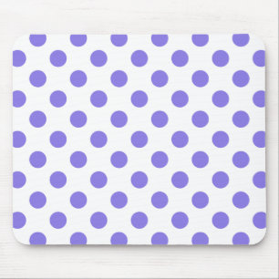 Periwinkle polka dots mouse mat