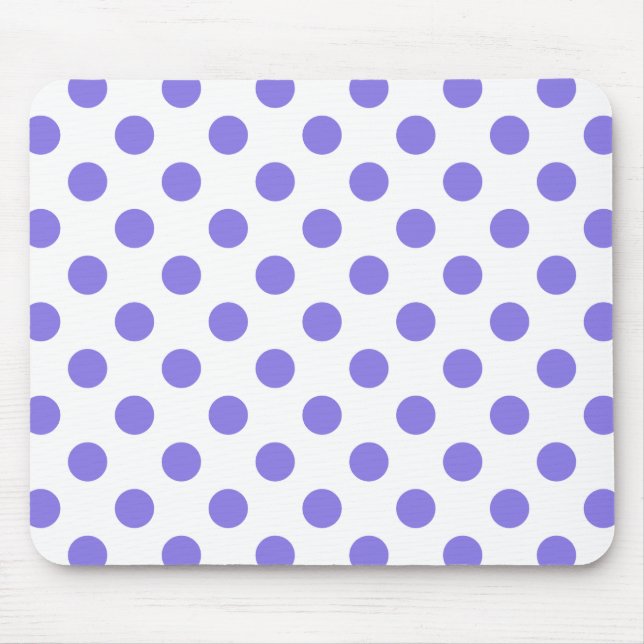 Periwinkle polka dots mouse mat (Front)