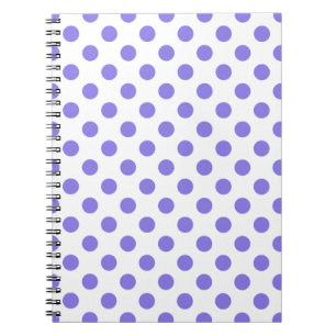 Periwinkle polka dots notebook