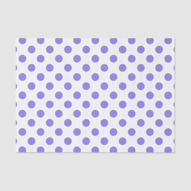 Periwinkle polka dots tissue paper (Front)
