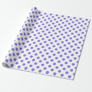 Periwinkle polka dots wrapping paper
