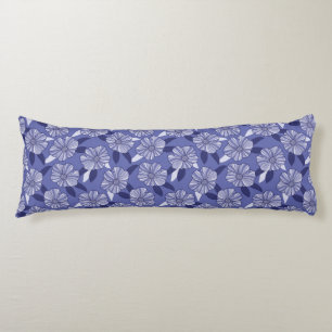 Periwinkle Purple Floral Pattern Body Cushion