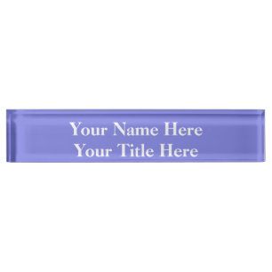 Periwinkle Purple Nameplate