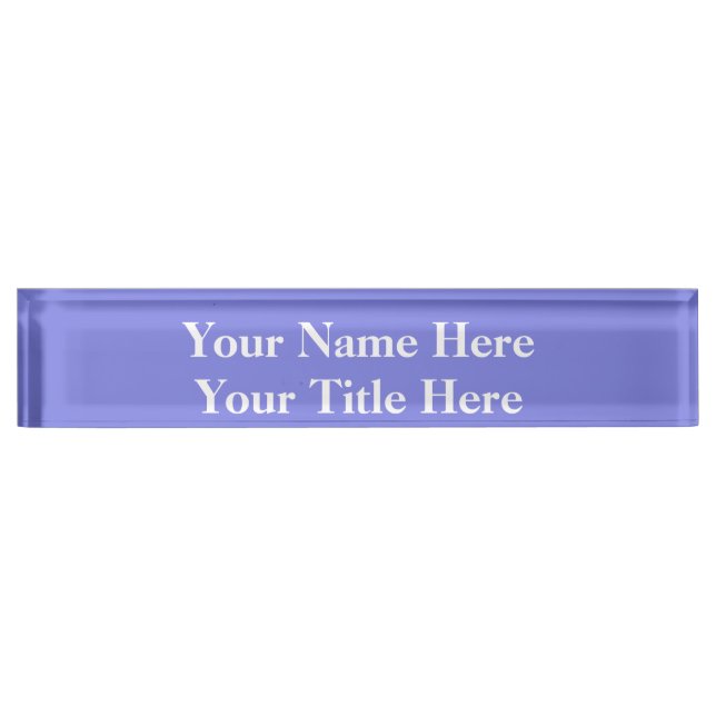 Periwinkle Purple Nameplate (Front)