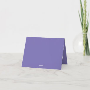 Periwinkle, Purple Sage Bush Folded Thank You Card