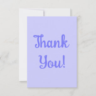 Periwinkle Purple Solid Thank You Card