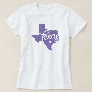 Periwinkle Purple Texas Heart T-Shirt