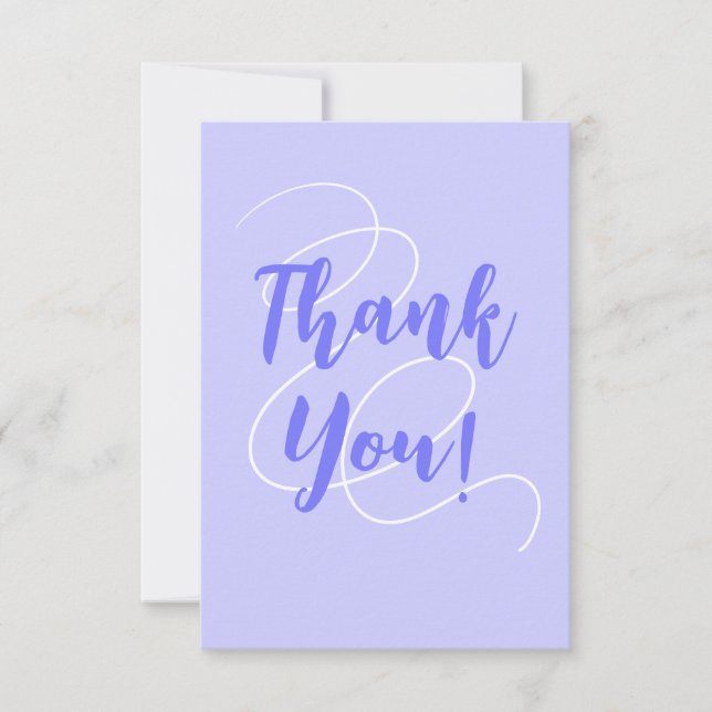 Periwinkle Purple Thank You Card (Front)