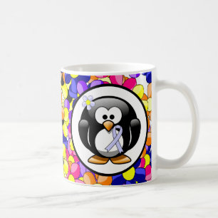 Periwinkle Ribbon Penguin Coffee Mug