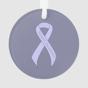 Periwinkle Ribbon Support Awareness Ornament