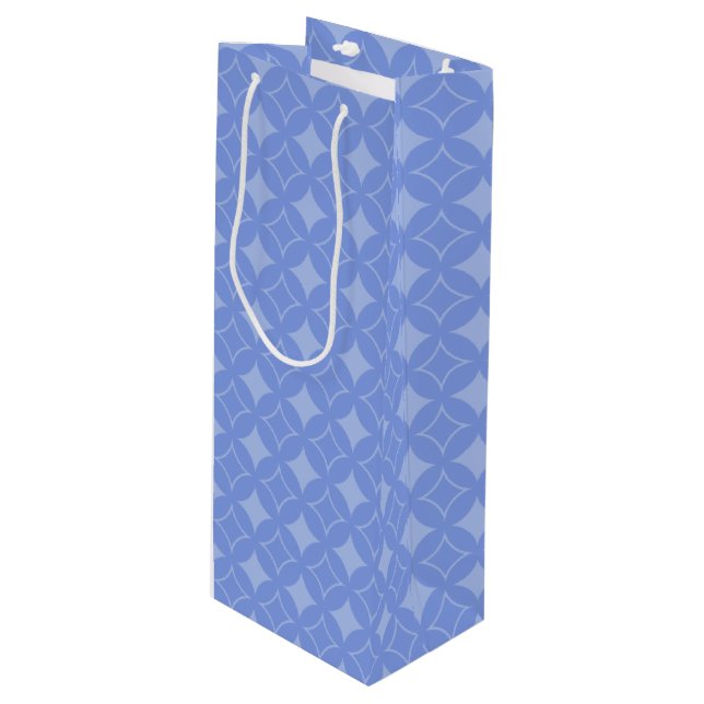 Periwinkle shippo wine gift bag (Front Angled)