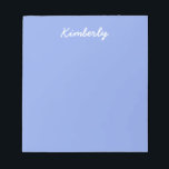 Periwinkle Solid Colour Notepad<br><div class="desc">This product features a solid purplish-blue, Periwinkle colour. Easily personalise this item by adding a name, initials, other text, photo or logo.</div>