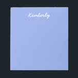 Periwinkle Solid Colour Notepad<br><div class="desc">This product features a solid purplish-blue, Periwinkle colour. Easily personalise this item by adding a name, initials, other text, photo or logo.</div>