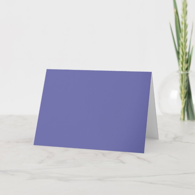 Periwinkle Solid Colour Thank You Card (Front)