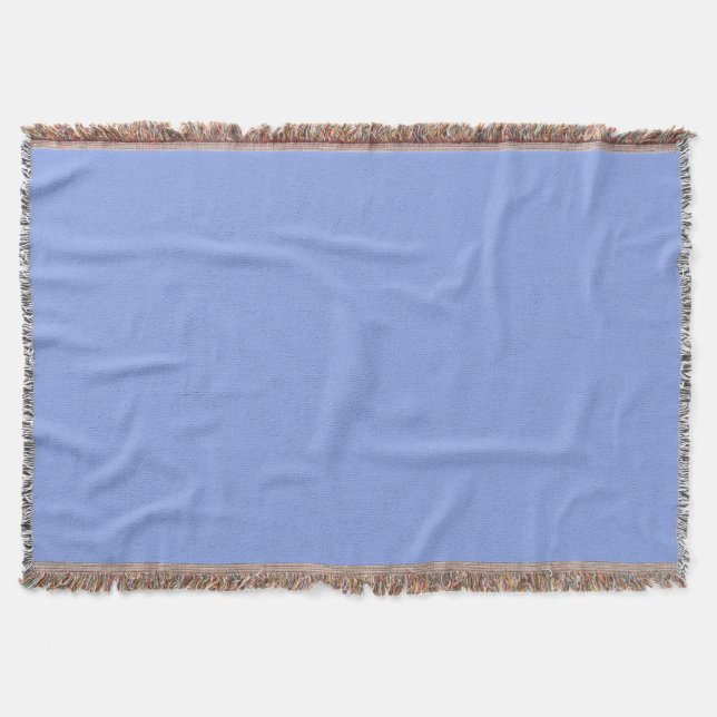 Periwinkle Solid Colour Throw Blanket (Front)
