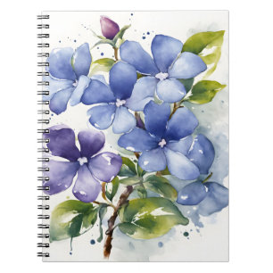 Periwinkle - Watercolor flowers Notebook