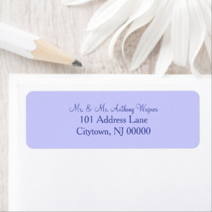 Periwinkle Wedding Address Labels