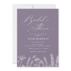 Periwinkle Wildflower Bridal Shower Invitation