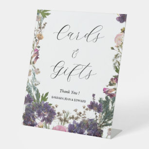 Periwinkle Wildflower Cards and Gifts Pedestal Sign