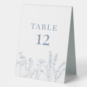 Periwinkle Wildflower Table Card Number