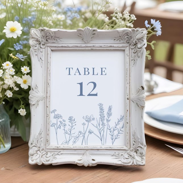 Periwinkle Wildflower Table Card Number (Creator Uploaded)