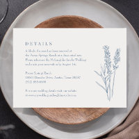 Periwinkle Wildflower Wedding Details Enclosure