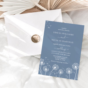 Periwinkle Wildflower Wedding Invitation