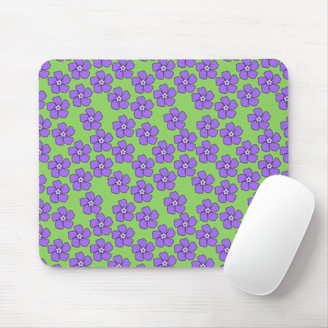 Periwinkles  mouse mat (With Mouse)
