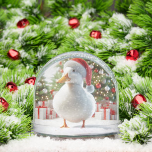 Perkin Duck Christmas Snow Globe