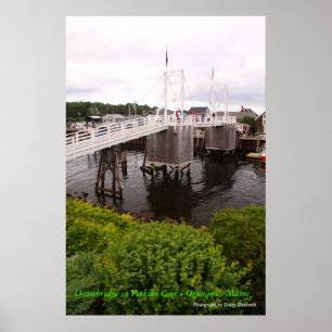 Perkins Cove Drawbridge - Ogunquit maine Poster