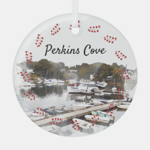 Perkins Cove, Ogunquit Glass Tree Decoration