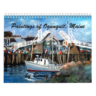 Perkins Cove, Ogunquit, Maine Wall Calender Calendar