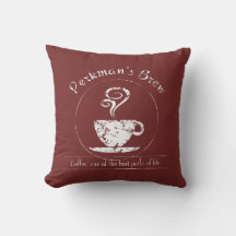 Perkman's Brew Vintage Coffee Pillow