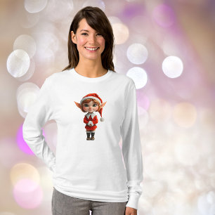 Perky Girl Christmas Elf Women's Tee