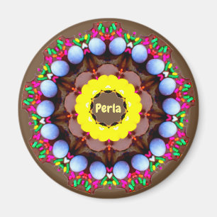 Perla ~ Personalised Easter Pattern Fractal ~ Magnet
