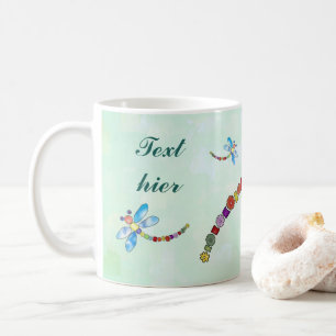 Perlenlibelle, personalized coffee mug