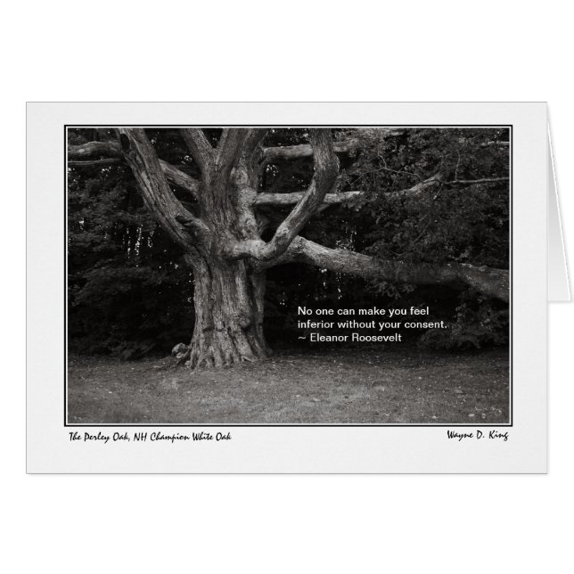 Perley Oak Monochrome  Eleanor Roosevelt Card (Front Horizontal)