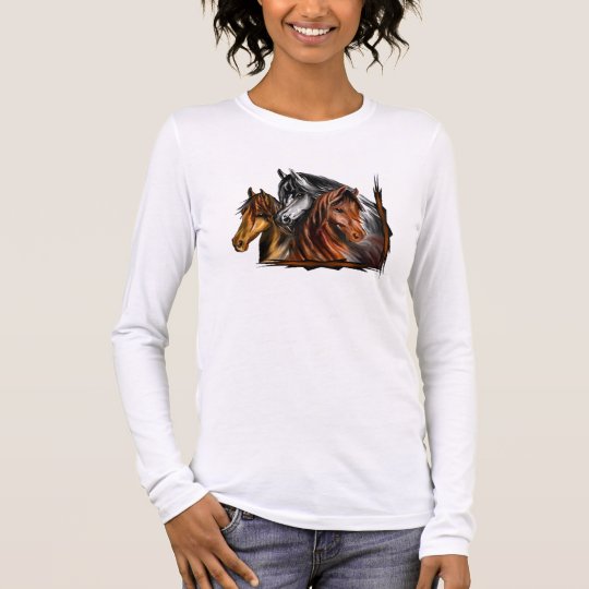 PerliPrints3Horsesz Long Sleeve T-Shirt
