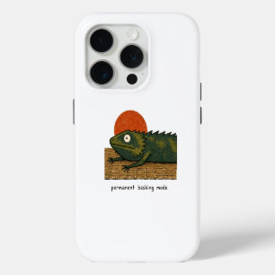 Permanent Basking Mode Bearded Dragon Art iPhone 15 Pro Case
