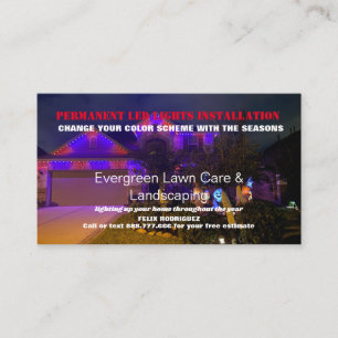 Permanent LED Light Photo Installation Business Card