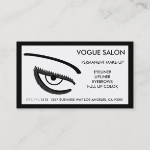 PERMANENT MAKE-UP BEAUTIFUL EYES BUSINESS CARD