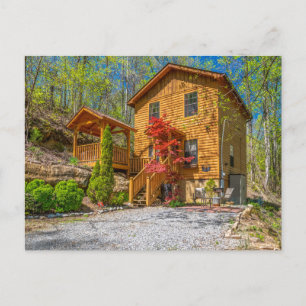 Permanent Vacation Honeymoon Cabin Postcard