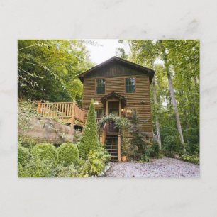 Permanent Vacation Honeymoon Cabin Postcard