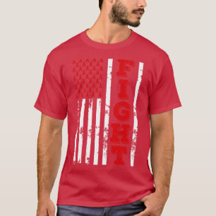 Permanently Disabled Awareness Fight American Flag T-Shirt