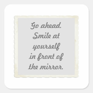 Permission to smile at yourself stickers