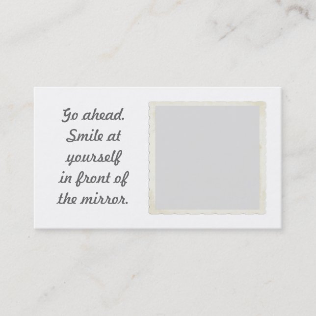 Permission to smile Mirror Business Cards (Front)