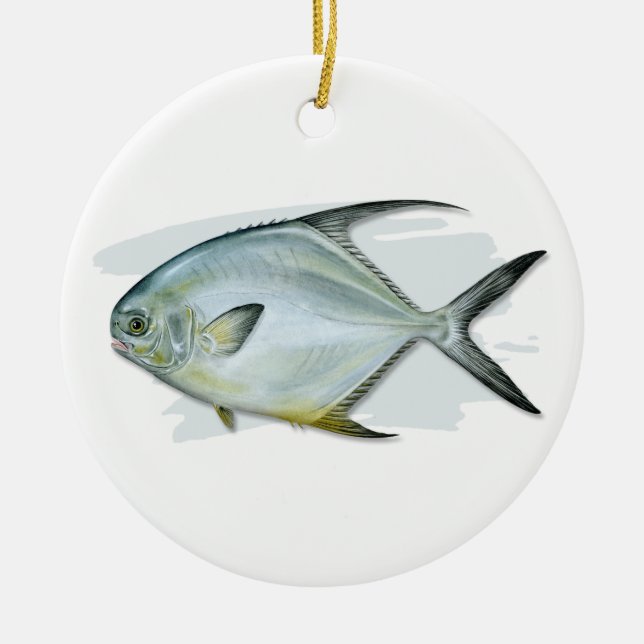 Permit Ceramic Ornament (Front)