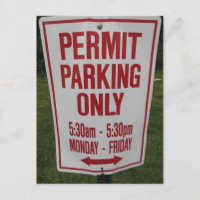Permit Parking Sign.